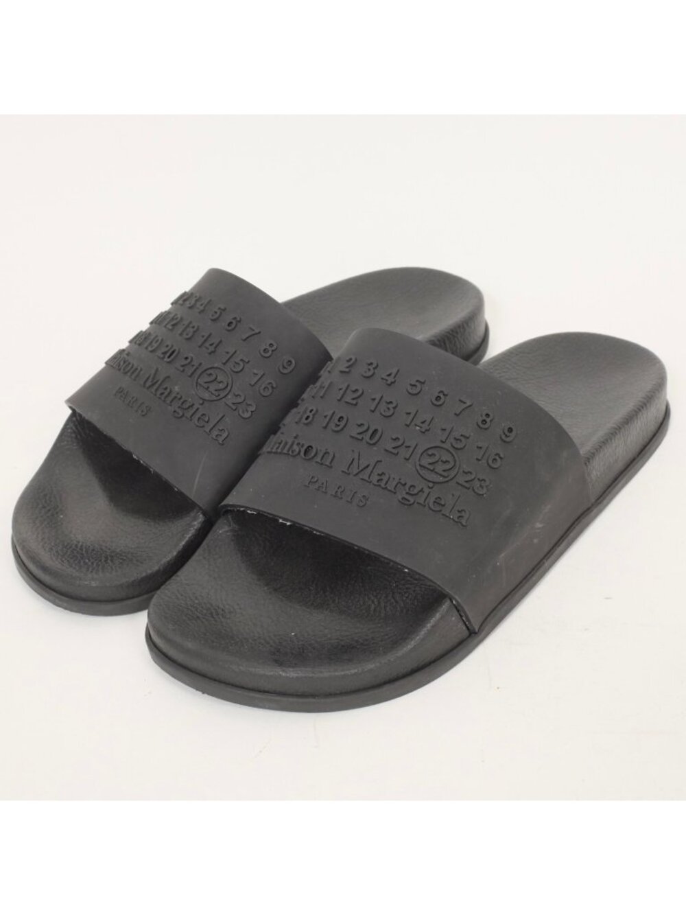 Maison Martin Margiela slides black rubber 39 US 9 flats slippers sandals